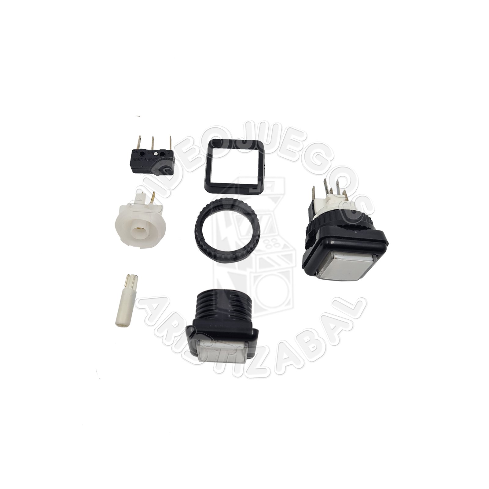 041-2.jpg Boton cuadrado diámetro 27ml x 27ml - Imagen 1